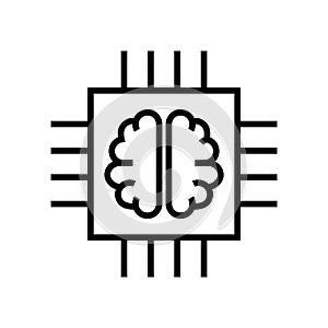 Artificial Intelligence icon, vector illustration