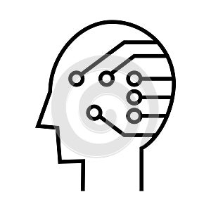 Artificial Intelligence icon, vector illustration