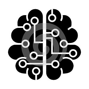 Artificial Intelligence icon, vector illustration