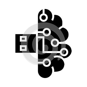 Artificial Intelligence icon, vector illustration