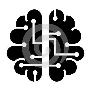 Artificial Intelligence icon, vector illustration