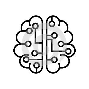 Artificial Intelligence icon, vector illustration