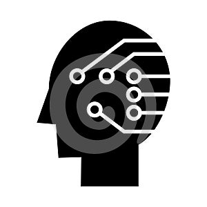 Artificial Intelligence icon, vector illustration