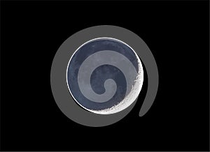 Realistic moon earthshine vector