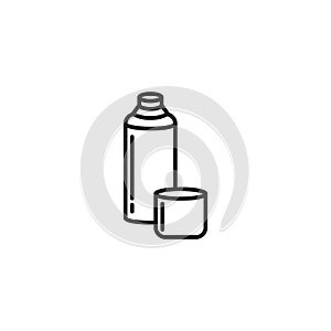 Water bottle icon, vector line illustration