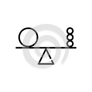 Stability icon. vector line illustration