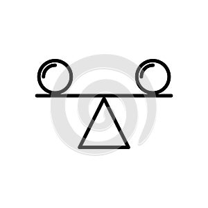 Stability icon. vector line illustration