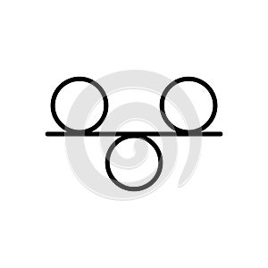 Stability icon. vector line illustration