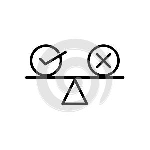Stability icon. vector line illustration