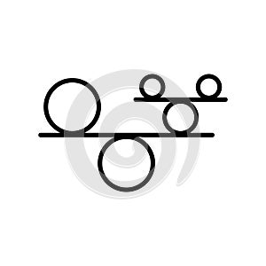 Stability icon. vector line illustration