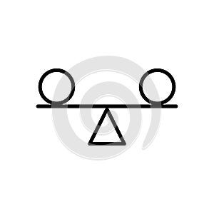 Stability icon. vector line illustration