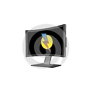 Computer display led lcd monitor vector