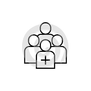 Human target icon , vector,  vector line illustration