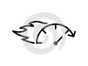 Time and mony icon, estimation icon	  line color vector illustration