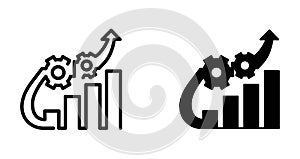 Performance management icon , vector