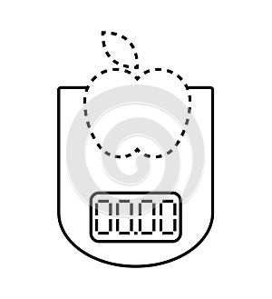 Tare function on scale icon , Vector illustration photo