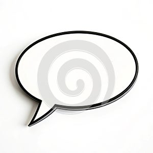 Basic comic book text bubble illustration on white background
