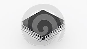 basic computer equipment parts, isometric ,ic components, capacitor ,3d rendering