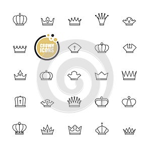Basic Crown icons design