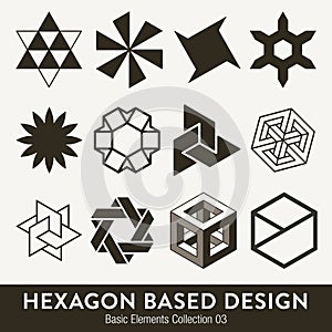 Basic design collection: hexagon based elments