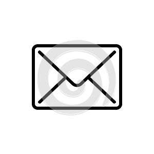 basic email icon in line style