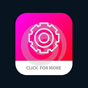 Basic, General, Job, Setting, Universal Mobile App Button. Android and IOS Line Version