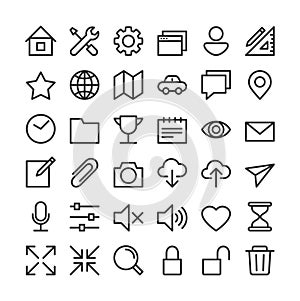 Basic icon collection - clean and simple