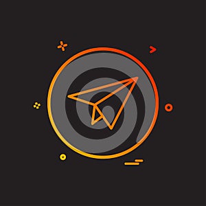 Basic icon plane set share vector design