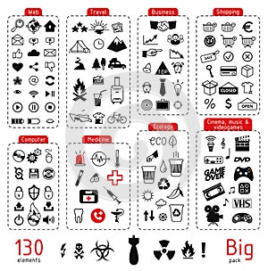 Basic icons set 130 elements