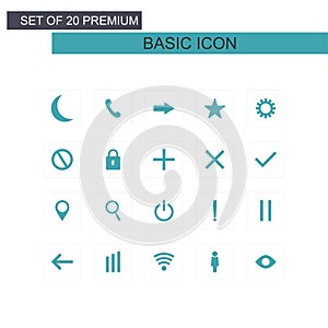 Basic icons set vector