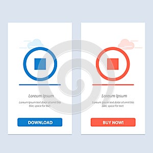 Basic, Interface, User  Blue and Red Download and Buy Now web Widget Card Template