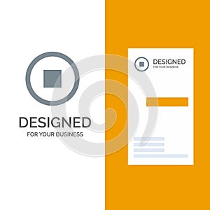 Basic, Interface, User Grey Logo Design and Business Card Template