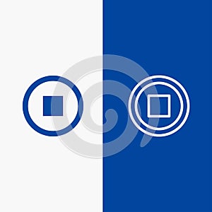 Basic, Interface, User Line and Glyph Solid icon Blue banner Line and Glyph Solid icon Blue banner