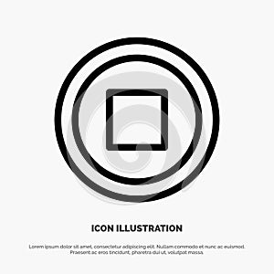 Basic, Interface, User Line Icon Vector