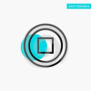 Basic, Interface, User turquoise highlight circle point Vector icon