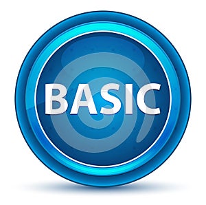 Basic Eyeball Blue Round Button