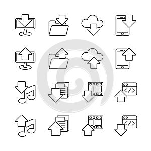 Basic Line Icon For User Interface and Web Hosting