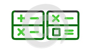 Basic math operators icon, calculation and arithmetic symbol , vector design Generative AI