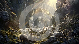 Basic representation of the parable of the lost sheep