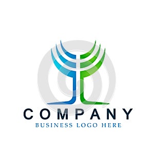 Abstract modern circle shaped tree logo icon element concept vector illustrations on white background