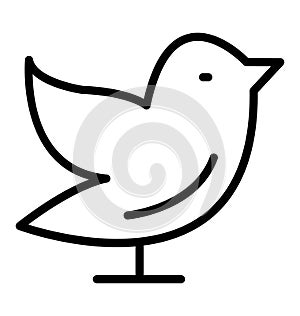 sparrow, twitter Isolated Vector Icon that can be easily modified or edit in any style