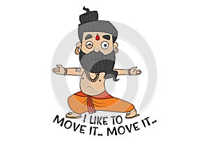 Cartoon Illustration Of Baba Ramdev