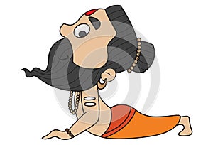 Cartoon Illustration Of Baba Ramdev