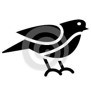 sparrow, twitter Isolated Vector Icon that can be easily modified or edit in any style sparrow, twitter Isolated Vector Icon that