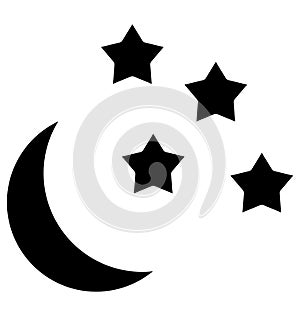 Night Isolated Vector Icon that can be easily modified or edit in any style Night Isolated Vector Icon that can be easily modifie