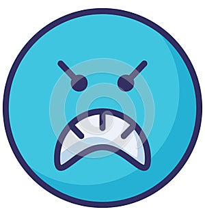 mind, sad Vector Isolated Icon which can easily modify or edit