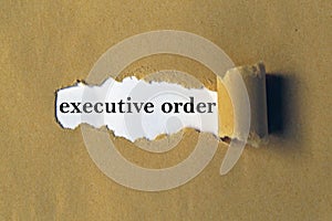 Executive order on white paper photo