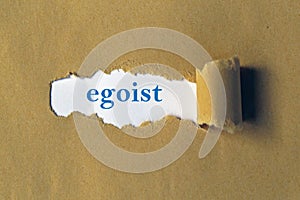 Egoist on white paper