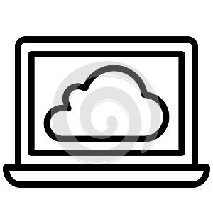 Cloud Connection Isolated Vector Icon that can easily modify or edit.