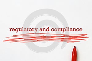 Regulatory and compliance heading photo